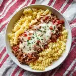 Loaded Cheeseburger Alfredo Pasta Recipe