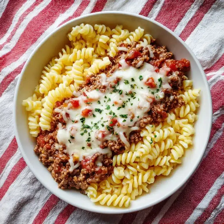 Loaded Cheeseburger Alfredo Pasta Recipe