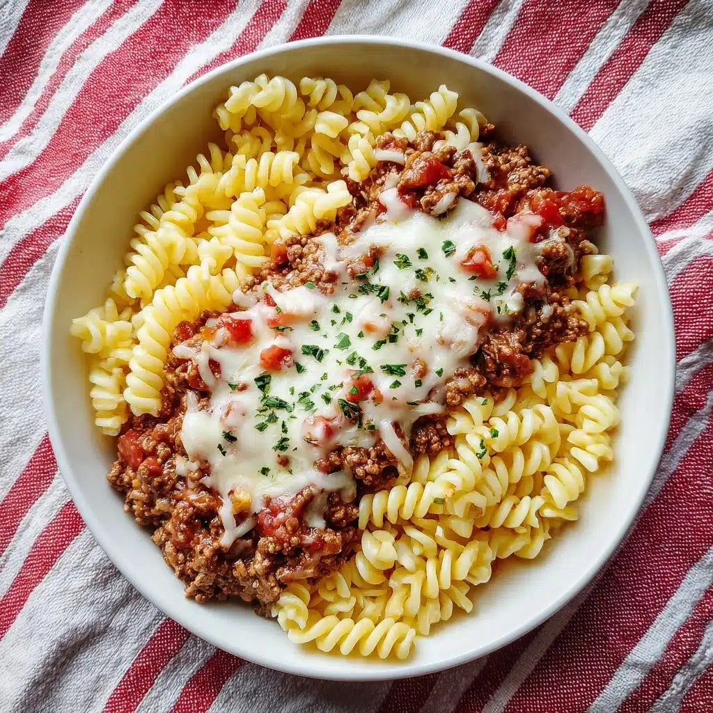 Loaded Cheeseburger Alfredo Pasta Recipe - Recipe Image