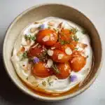 Grilled Apricots with Whipped Goat Cheese & Thyme Honey Recipe