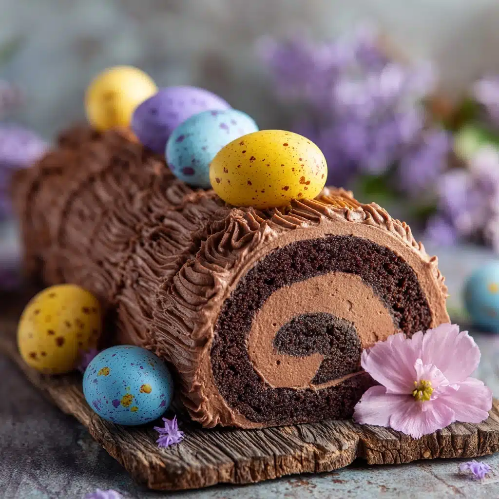 Easter Chocolate Log Cake Recipe