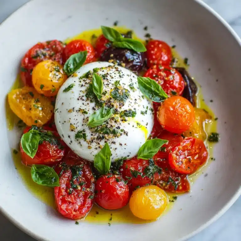 Burrata & Oven Roasted Tomato Salad Recipe