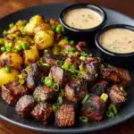 Garlic Butter Steak Bites and Smashed Potatoes Recipe
