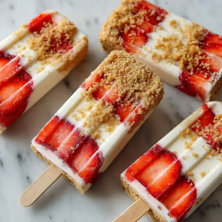 Strawberry Swirl Cheesecake Ice Pops Recipe