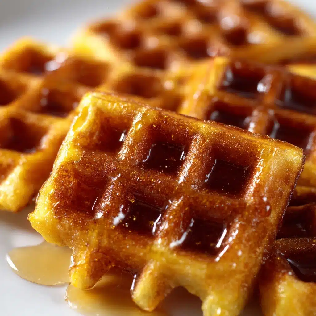 Cornbread Waffle Bites with Honey Butter Syrup Recipe