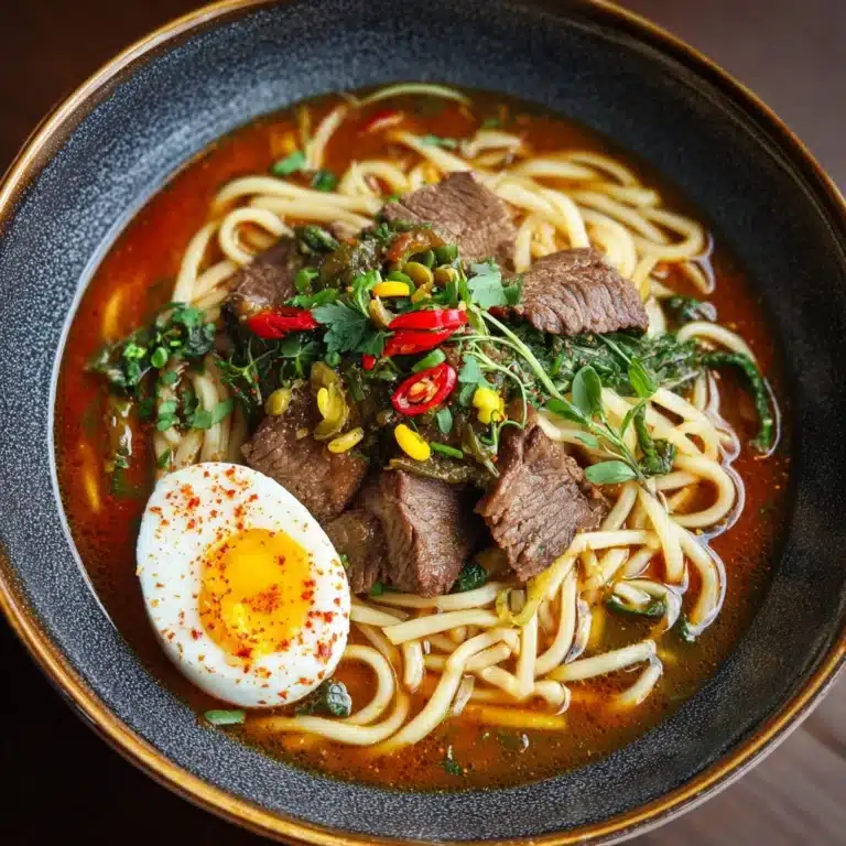 Tomato Egg and Beef Noodle Soup Recipe