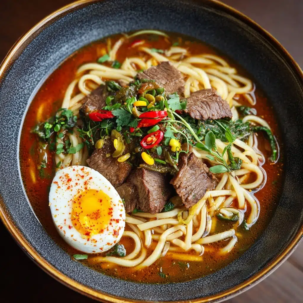 Tomato Egg and Beef Noodle Soup Recipe