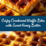 Cornbread Waffle Bites with Honey Butter Syrup Recipe