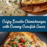 Boudin Chimichangas with Crawfish Cream Sauce Recipe