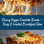 Cheesy Veggie-Loaded Omelette Bomb Recipe