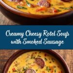 Cheesy Rotel Soup with Smoked Sausage Recipe