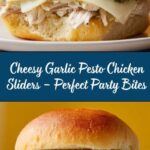 Cheesy Garlic Pesto Chicken Sliders Recipe