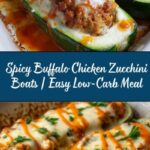Buffalo Chicken Zucchini Boats Recipe