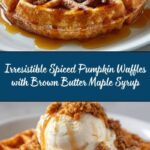 Spiced Pumpkin Waffles with Brown Butter Maple Syrup Recipe
