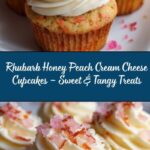 Rhubarb Honey Peach Cream Cheese Cupcakes Recipe