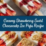 Strawberry Swirl Cheesecake Ice Pops Recipe
