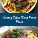 Creamy Cajun Steak Penne with Garlic & Parmesan Recipe