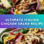 Italian Salad with Chicken, Spinach, Artichokes, Salami, Sun-Dried Tomatoes, and Red Onions Recipe