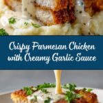 Parmesan Crusted Chicken with Creamy Garlic Sauce Recipe