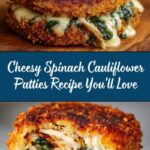 Spinach and Cheese Stuffed Cauliflower Patties Recipe