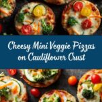 Mini Veggie Pizzas on Cauliflower Crust Recipe
