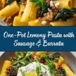 One-Pot Lemony Pasta with Sausage, Broccoli Rabe, and Burrata Recipe