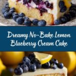 No-Bake Lemon Dazzling Blueberry Cream Cake Recipe