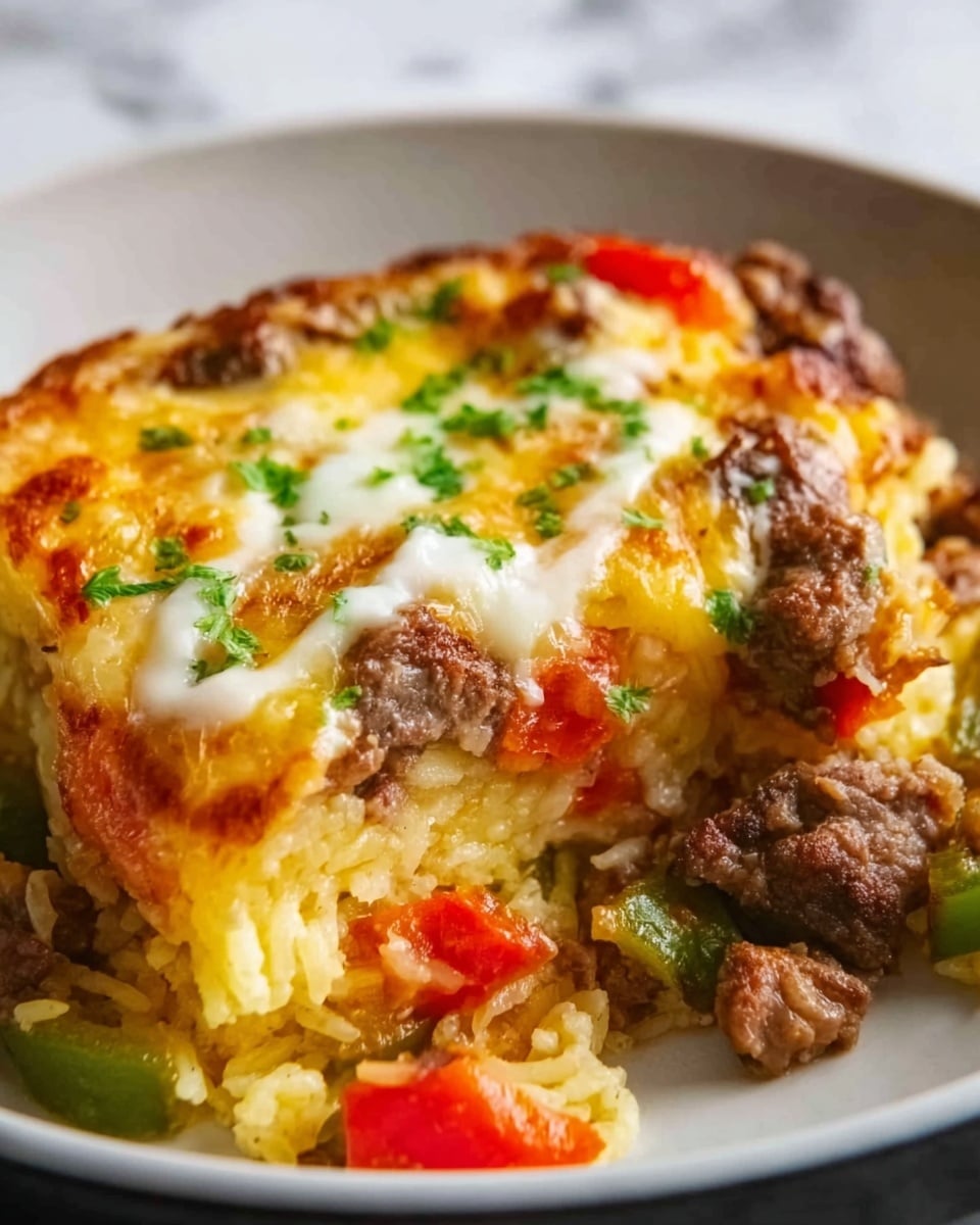 One Pan Steak Fajita and Rice Skillet Recipe - Recipe Image