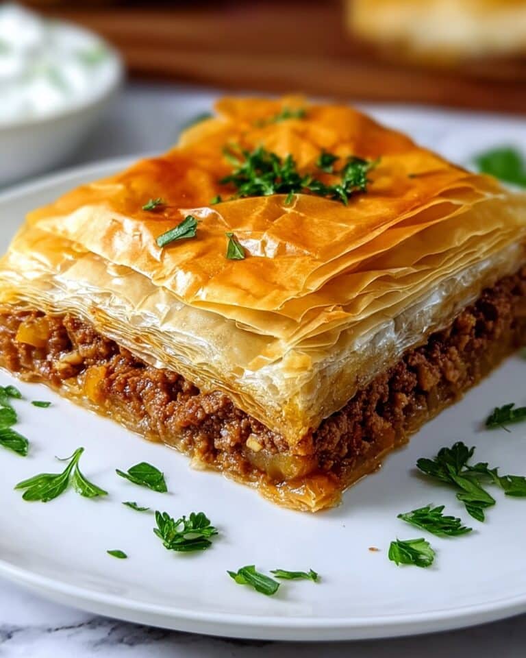 Greek Phyllo Meat Pie Recipe