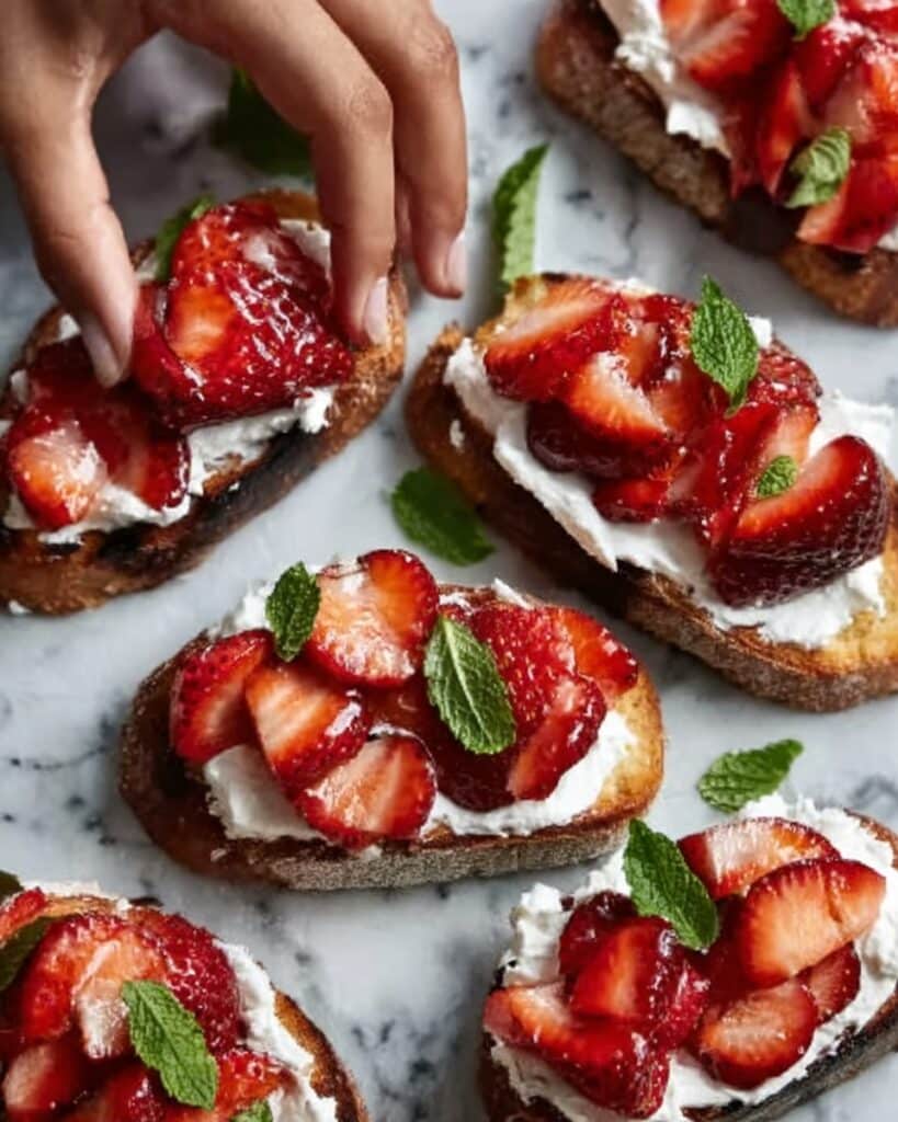 Balsamic Strawberries Crostini Recipe