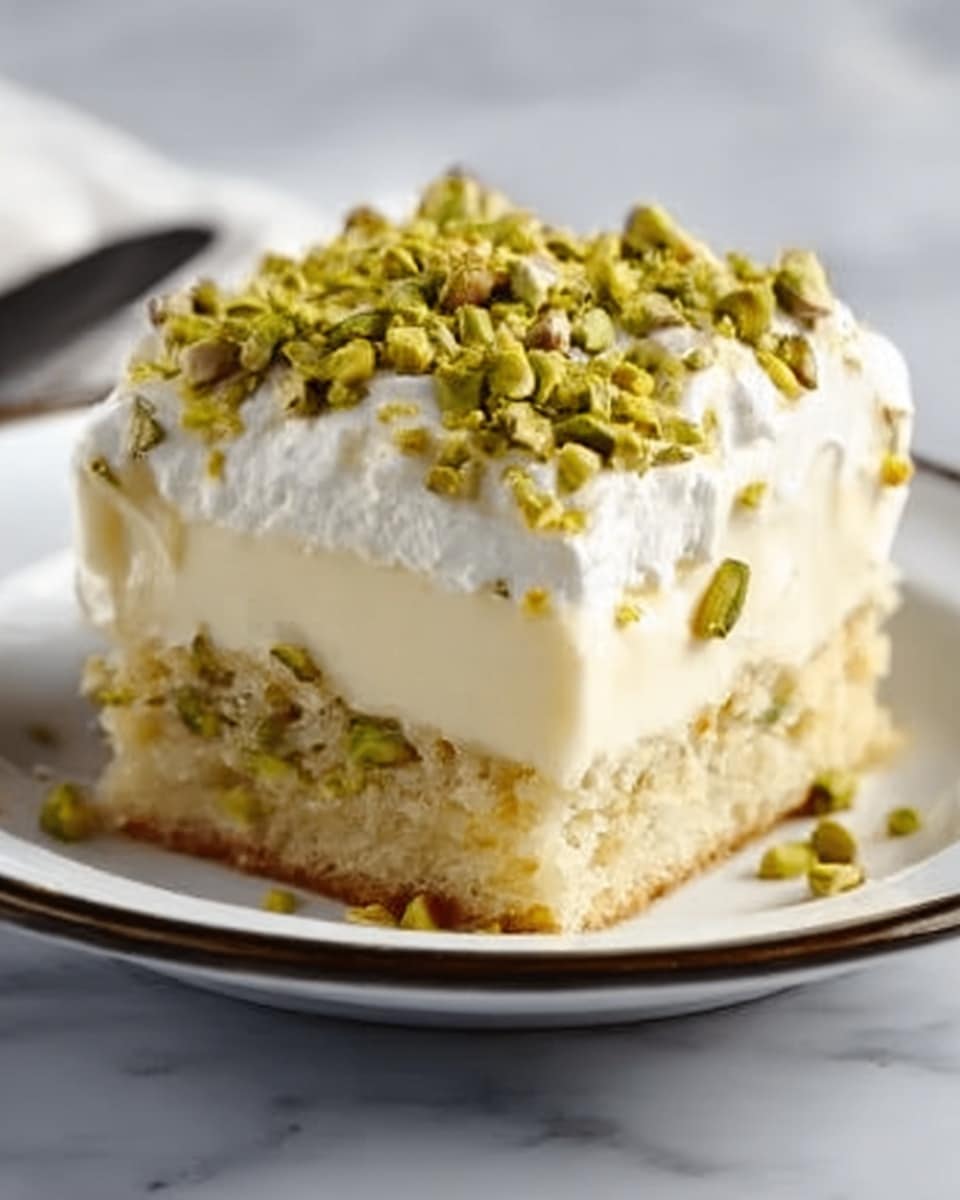 Vegan Pistachio Tres Leches (3 Milk Cake) Recipe - Recipe Image