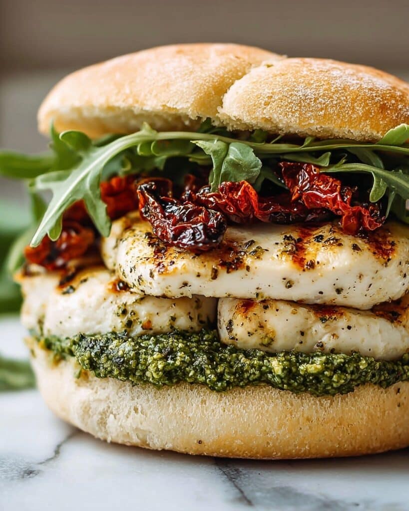 Grilled Chicken Sandwich with Pesto Recipe