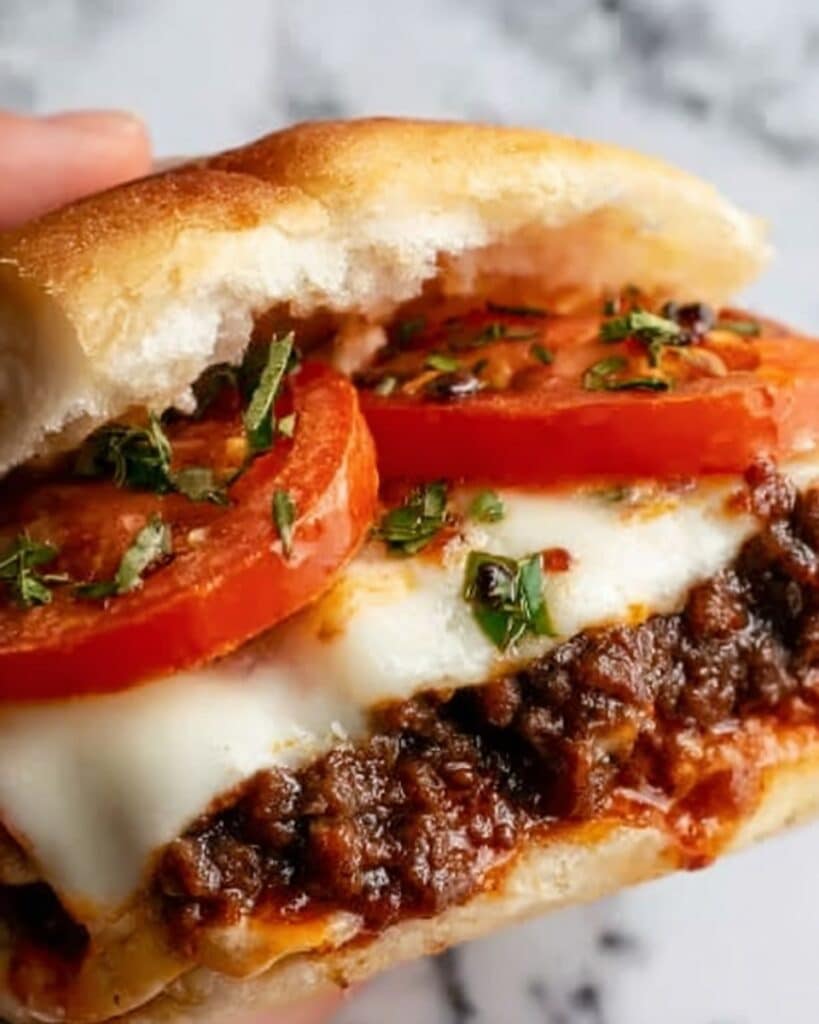 Slow-Cooked Beef Pizza Burgers Recipe