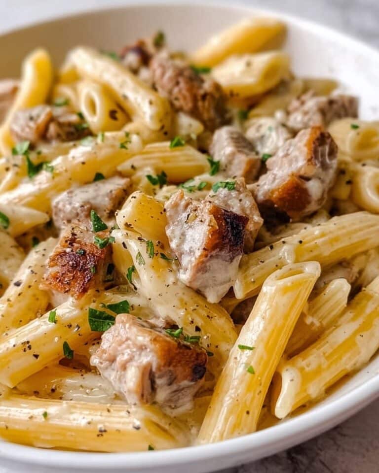 Sausage Alfredo Rigatoni Recipe