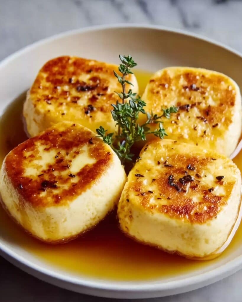 Crispy Pan-Fried Feta with Thyme and Pepper-Infused Honey Recipe