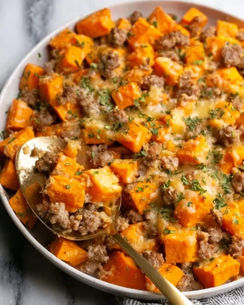 Ground Turkey Sweet Potato Bake Recipe