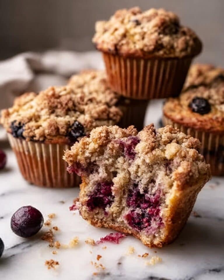 Blackberry Muffins with Oatmeal Streusel Recipe