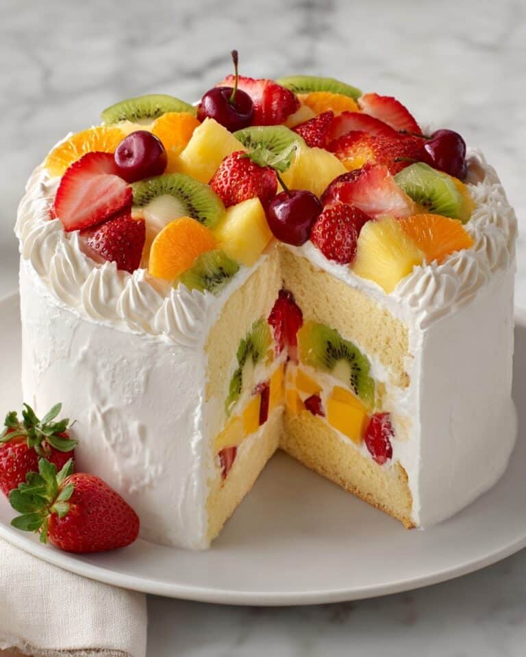 Tropical Fruit Salad Cheesecake Recipe