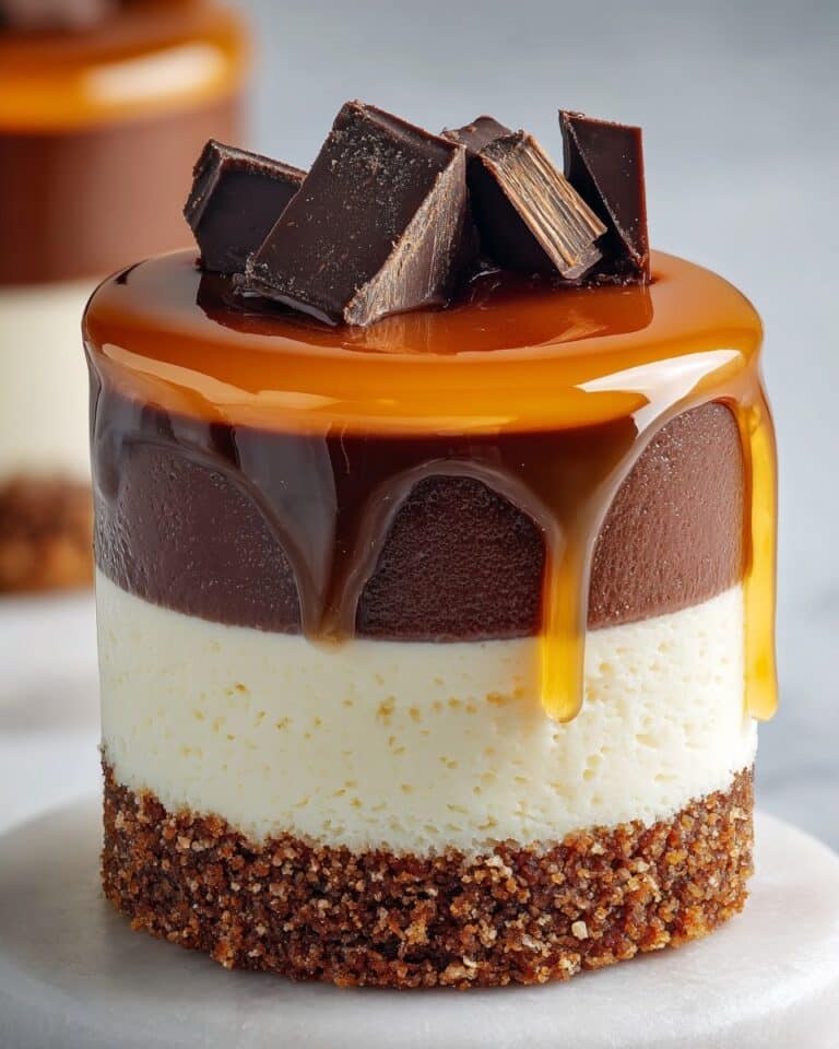 No Bake Chocolate Caramel Cheesecake Bites Recipe