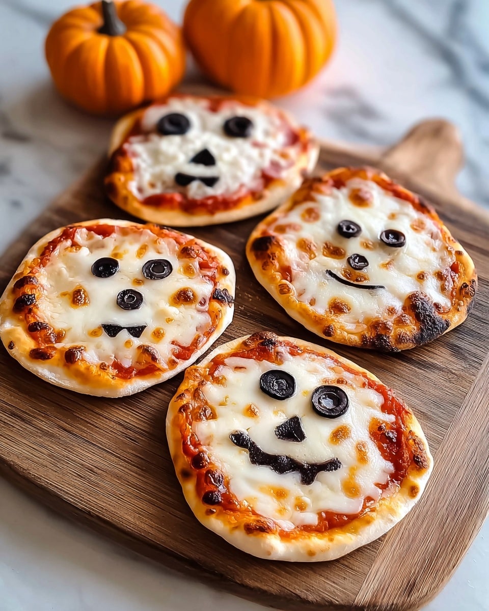 Easy Mini Halloween Pizzas Recipe - Recipe Image
