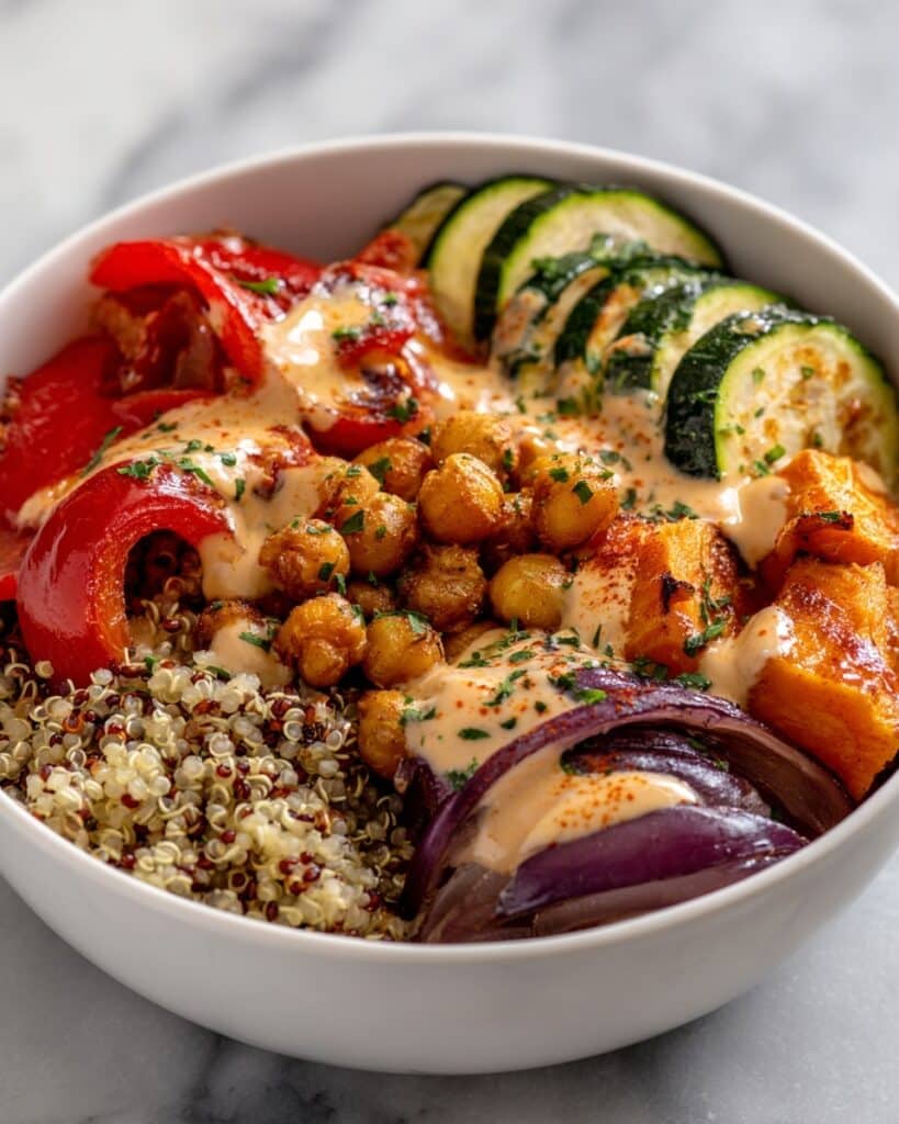 Glow Bowl Roasted Veggie Tahini Yogurt Sauce Recipe