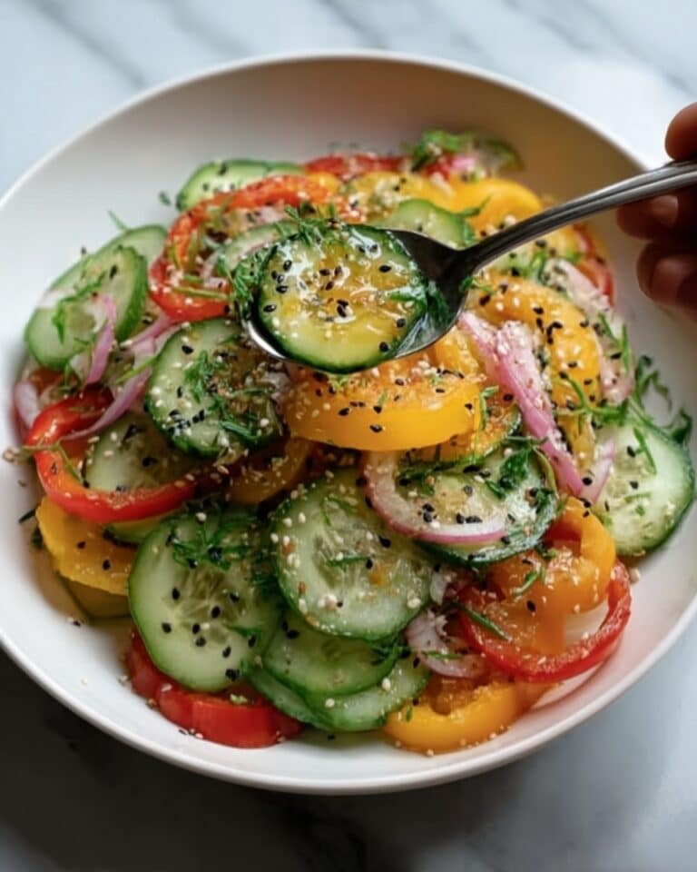 Pickled Cucumber, Onion, and Bell Pepper Salad Recipe