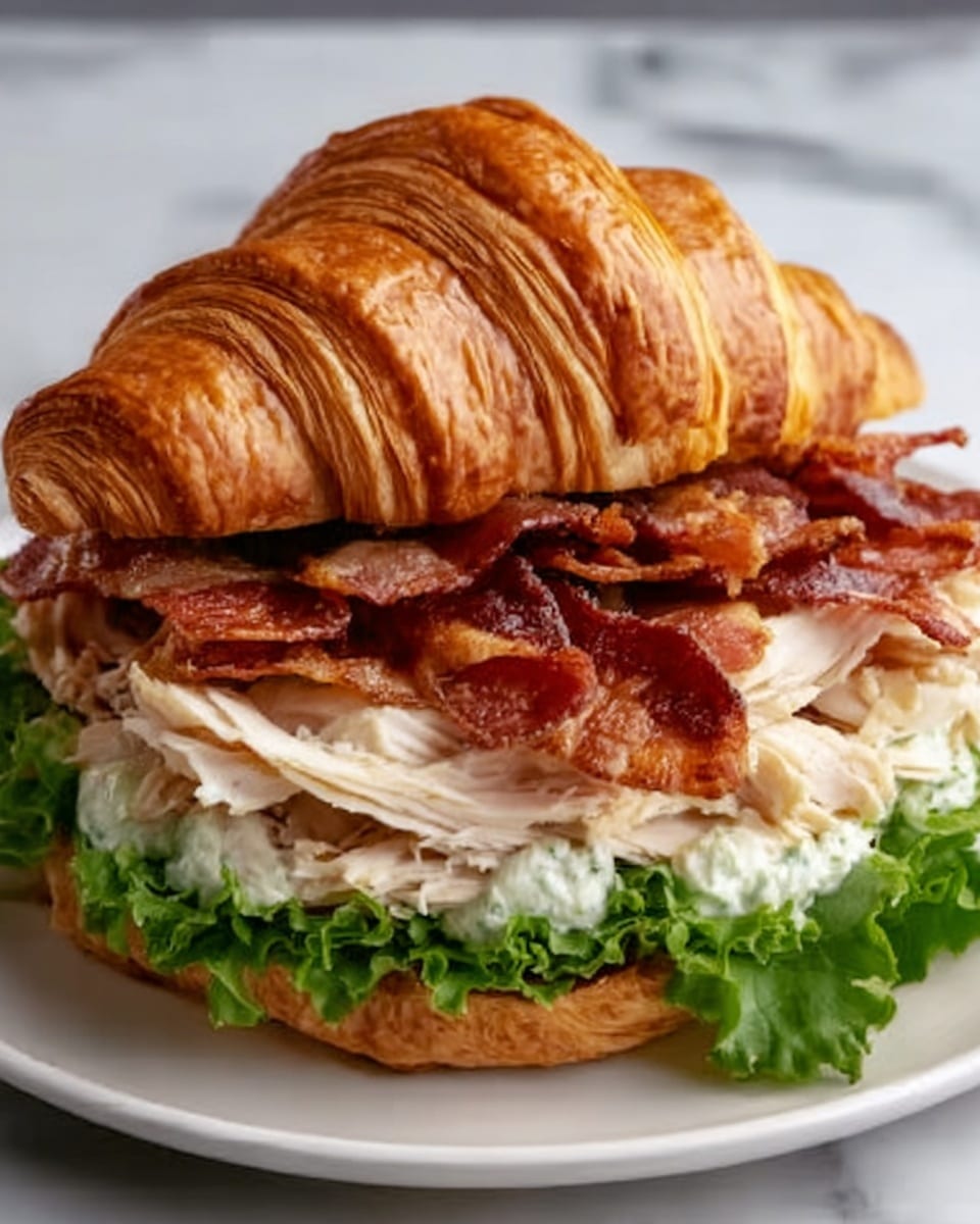 Chicken Caesar Croissant Sandwich Recipe - Recipe Image