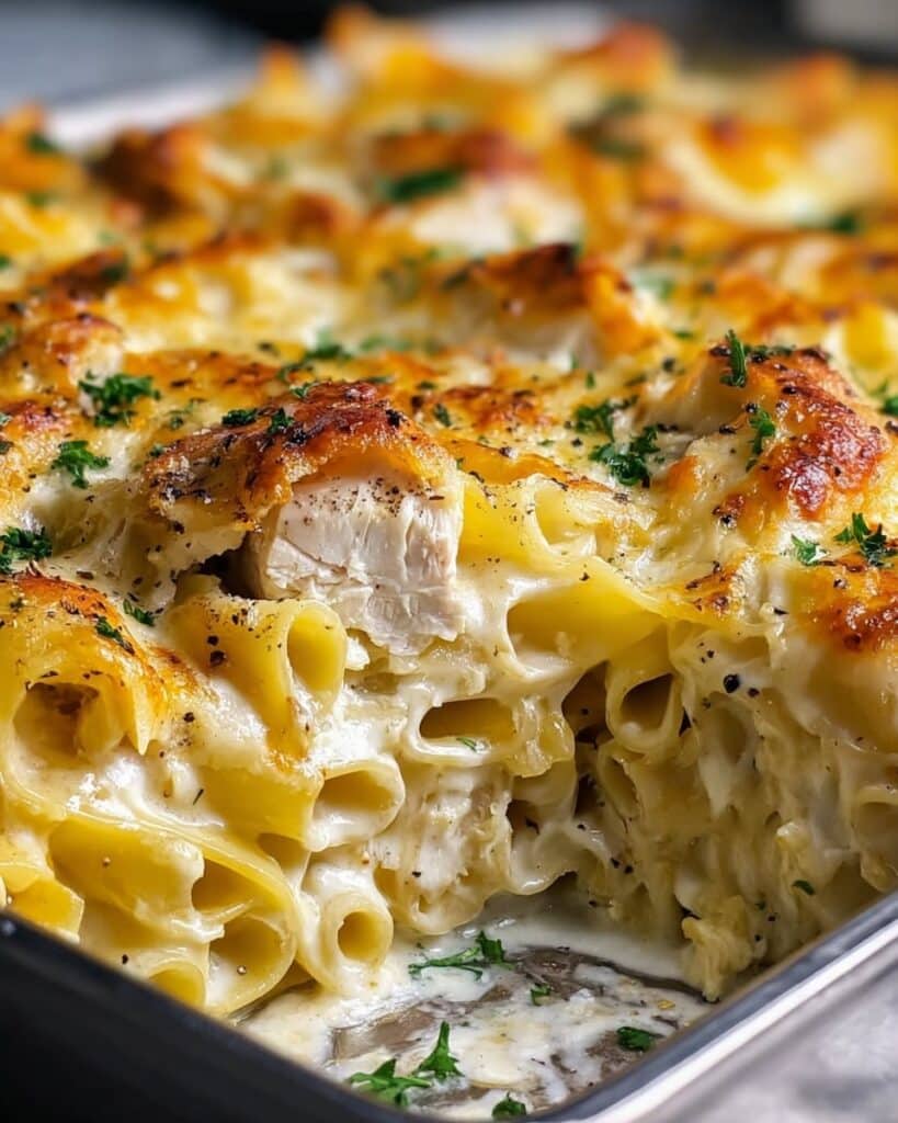 Cheese Chicken Alfredo Bake Recipe