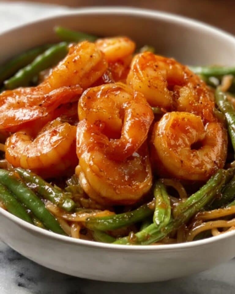 Spicy Shrimp with Stir-Fried Green Beans Recipe