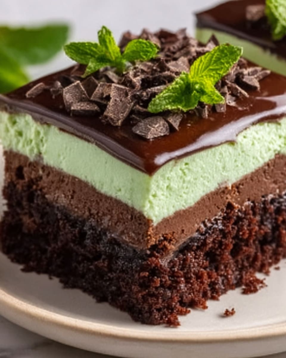 Chocolate Mint Poke Cake Recipe - Recipe Image