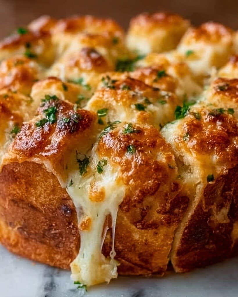 Cheesy Pull-Apart Garlic Bread Recipe