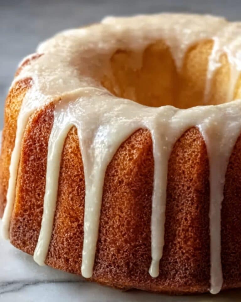 Vanilla Buttermilk Pound Cake with Cream Cheese Glaze Recipe