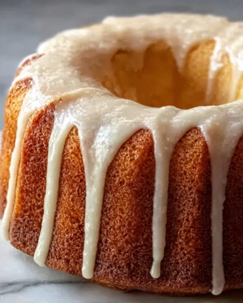 Vanilla Buttermilk Pound Cake with Cream Cheese Glaze Recipe