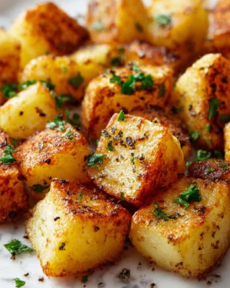 Harissa Potatoes with Whipped Tahini Sauce and Fried Pita Recipe